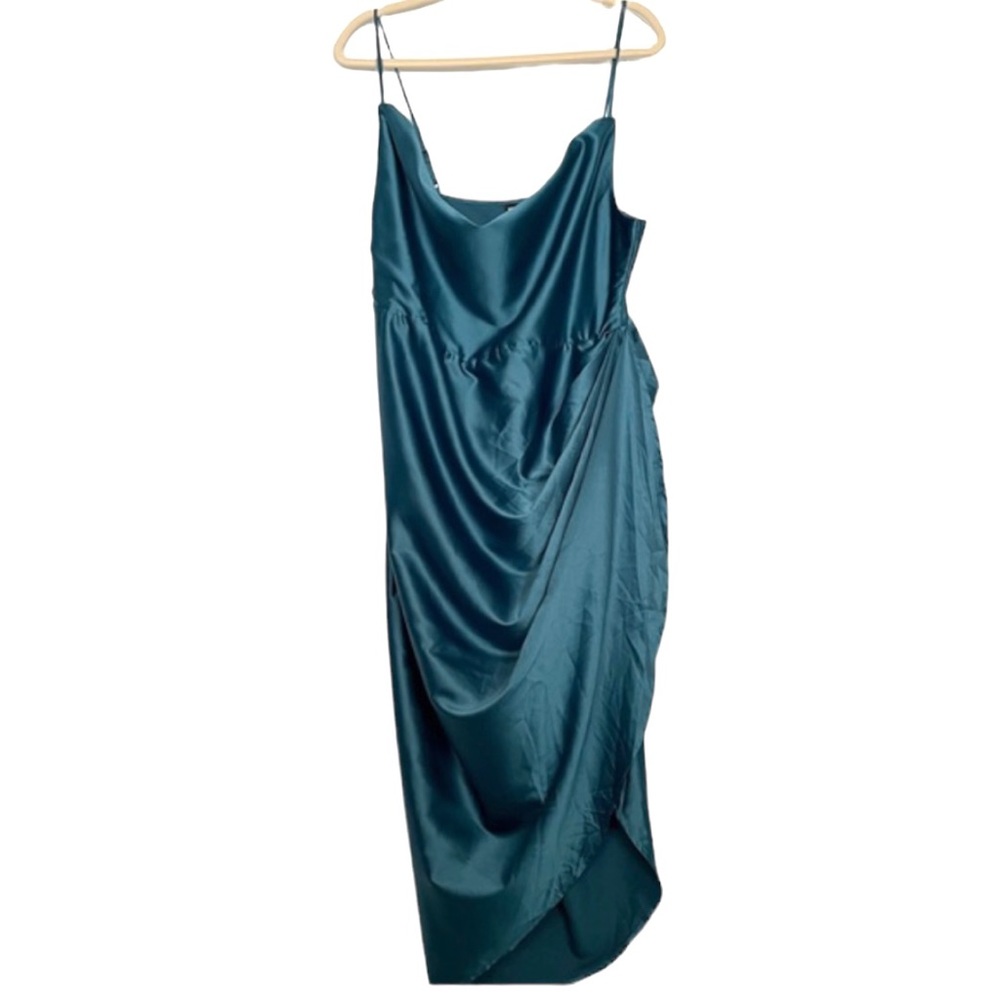 Shein Curve Satin Ruched Mini Dress